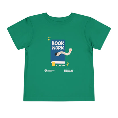 Copy of Toddler Short Sleeve Tee : Bookworm 1,000 Books Before Kindergarten