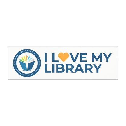 Magnetic Bumper Sticker: Love My Library: Color