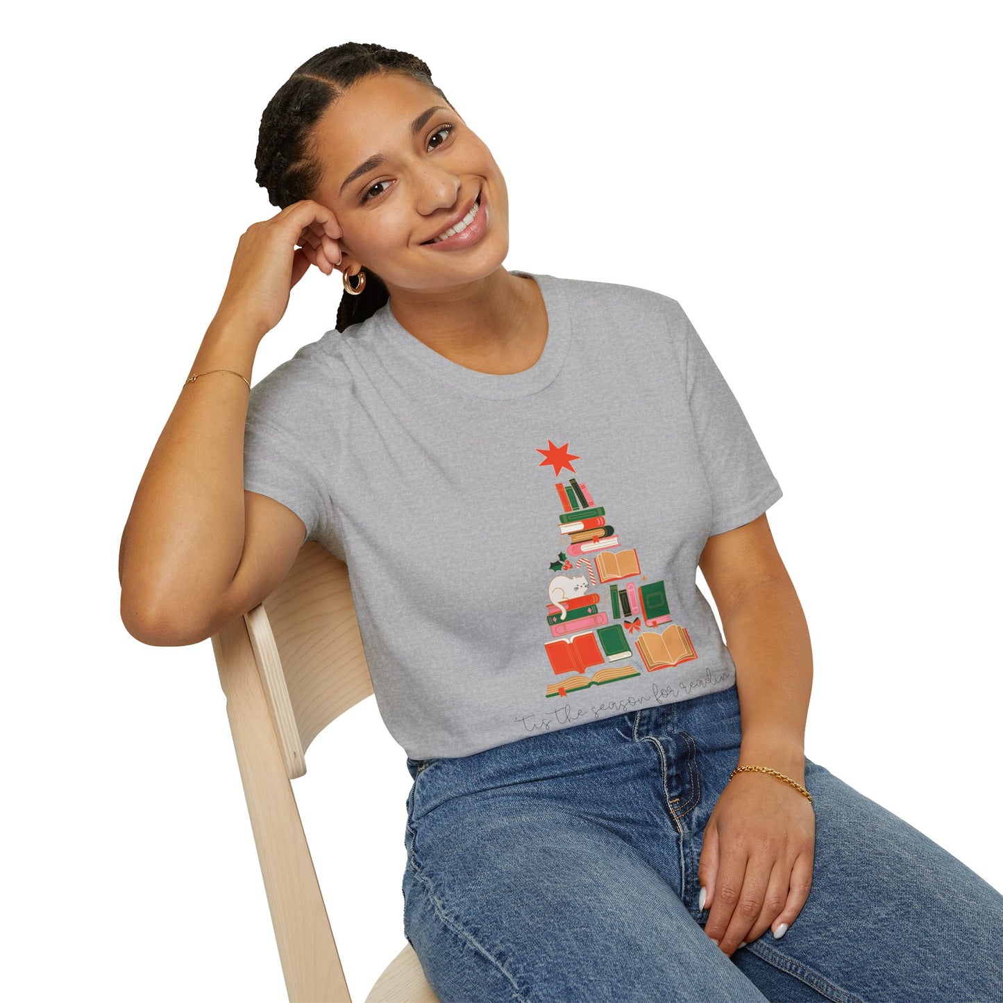 Unisex Softstyle T-Shirt: 'Tis the Season for Readin'