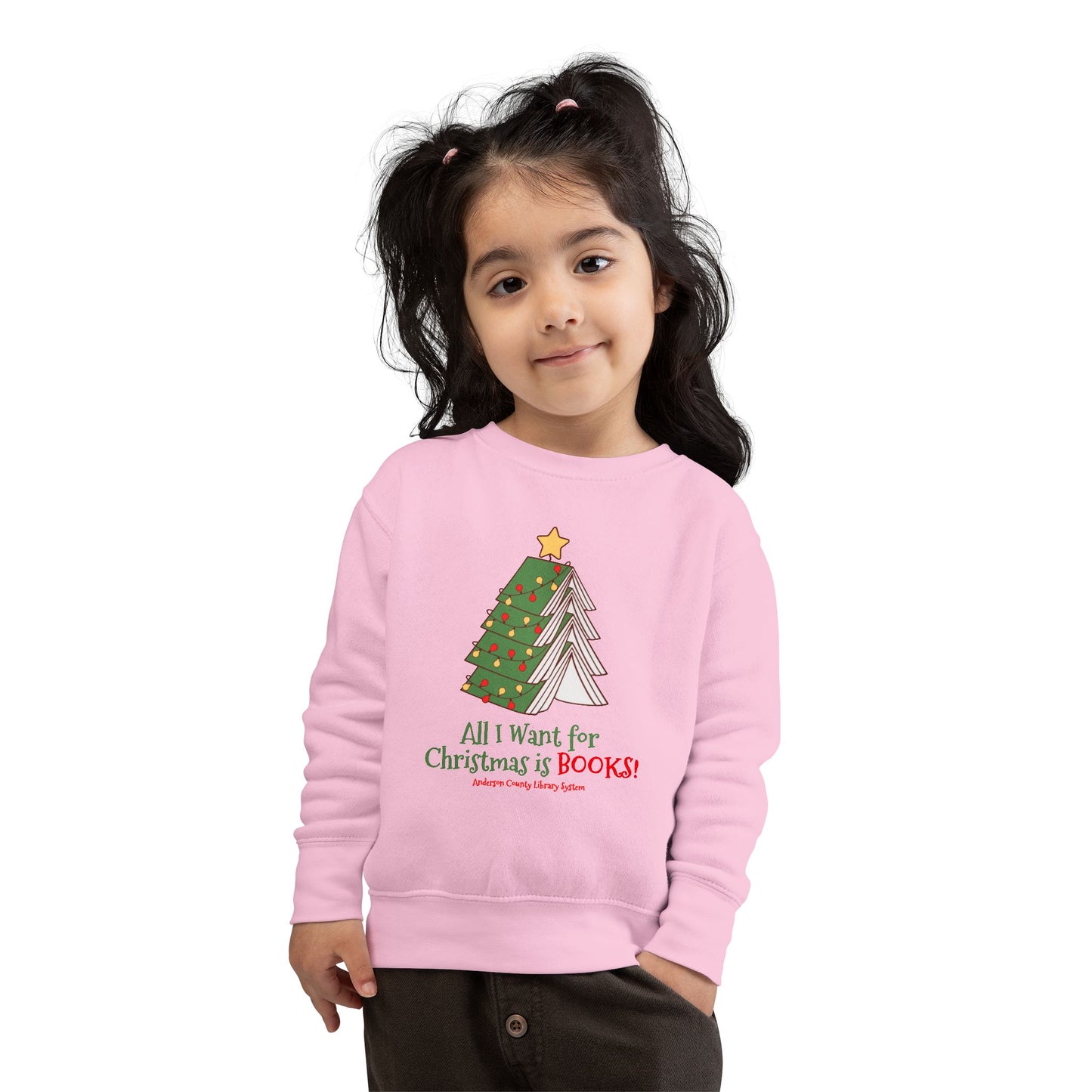 Toddler Sweatshirt: All I Want For Christmas is Books
