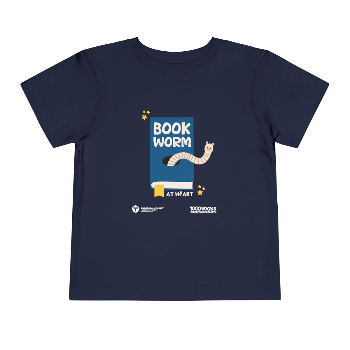 Copy of Toddler Short Sleeve Tee : Bookworm 1,000 Books Before Kindergarten