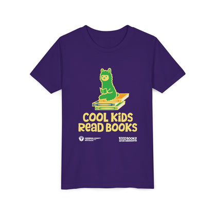 Youth Short Sleeve Tee : Cool Kids Read Books 1,000 Books Before Kindergarten