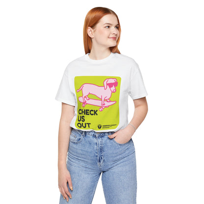 Unisex Softstyle T-Shirt: Check Us Out